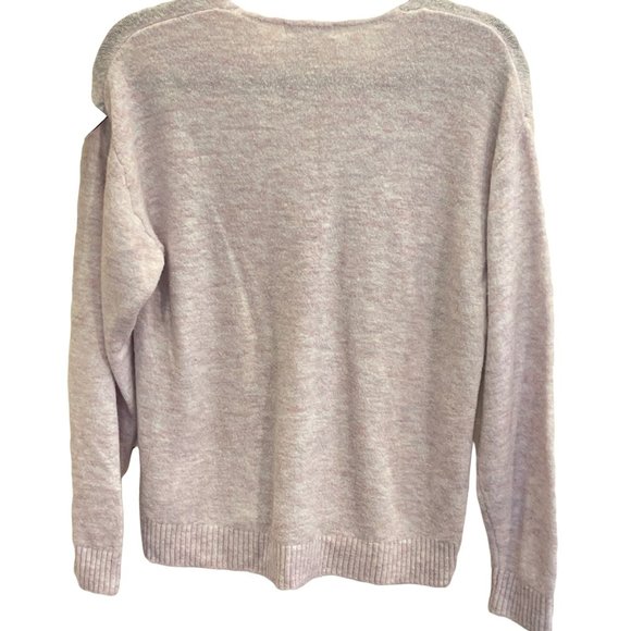 H&M Fine-knit Sweater Light Purple Melange Lavander Loose XS - Picture 4 of 6